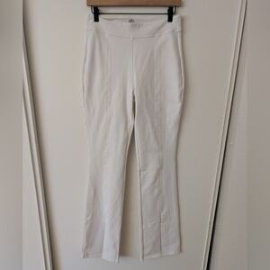 Alo Yoga Womens L White Flared Bootcut Leggings Activewear Workout Athleisure